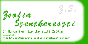 zsofia szentkereszti business card